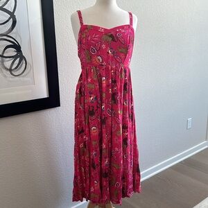 Torrid Midi Lenny, Sweetheart dress with leopard print new with tags